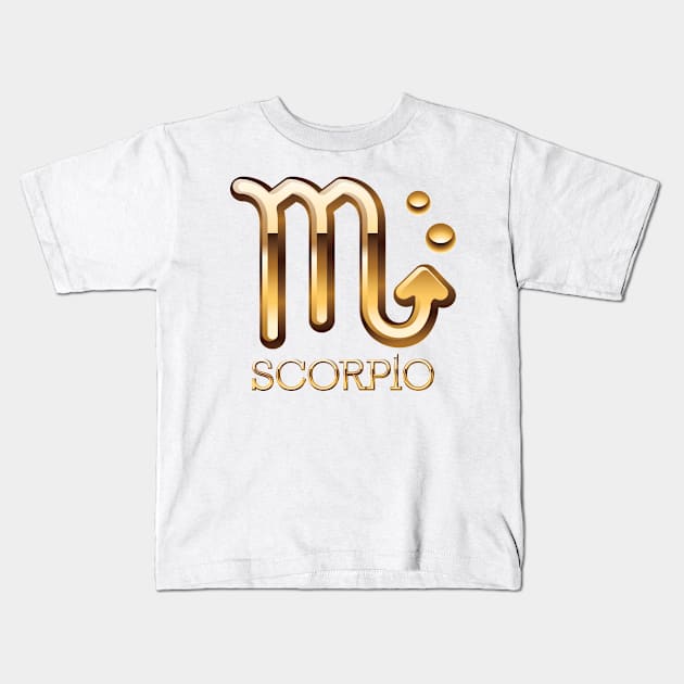 Scorpio Kids T-Shirt by AmazingArtMandi